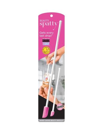 Spatty Daddy Makeup Spatula Set (6 and 12 Inch Pink) Shark Tank Mom Made to Scrape Last Drop of Beauty Products  Foundation  Good Gifts for Women  Teen  Grandma  Mom Stocking Stuffers Under 10 Dollars Pink Set of 2