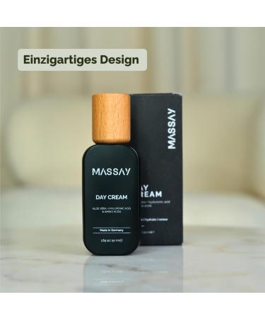 Face cream for men and women 50 ml - Moisturizing cream with hyaluronic acid aloe vera and amino acids - Handmade in Germany - MASSAY face moisturizer - Buy Online on GoSupps.com