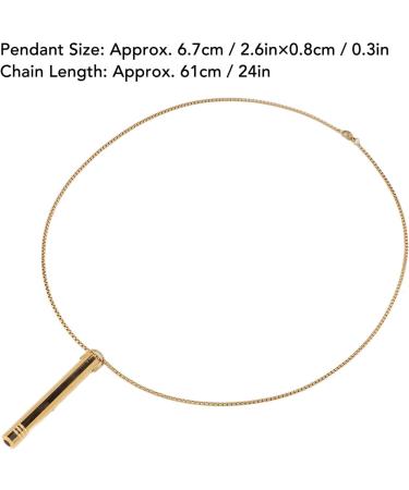 Mindful Breathing Necklace Prevent Skin Fading Reduce Anxiety Relieve Stress Increase Lung Volume For Men For Daily Wear (Gold Color) - Buy Online on GoSupps.com