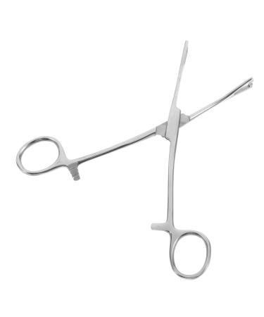 VILLFUL Reptile Feeding Clip Snake Tongs Bearded Dragon Feeding Tongs Silver Stainless Steel