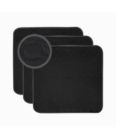 Riqinxin waterproof seating for incontinence non -slip sucking seating incontinence pad for adult children pets 3 Set 54x56cm black 54x56cm (Pack of 3)