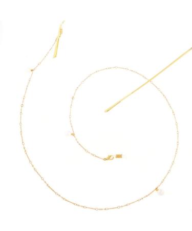 GALSOR Eyeglass Chains & Lanyards for Women | Anti-Slip Eyeglass Retainer & Strap Holder - 70 Gold - Shop Internationally - Buy Online on GoSupps.com