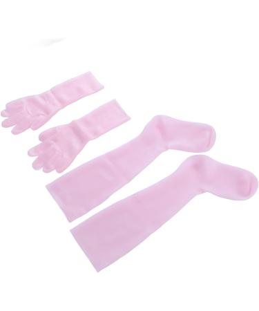Silicone Gel Spa Socks 2 Pairs Moisturizing Gloves Socks Set for Repairing Softening Dry Cracked Hand Feet Extended Silicone Moisturizing Gloves Socks (1) - Buy Online on GoSupps.com