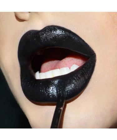 Dragun Beauty DragunGlass Matte Liquid Lipstick - Pitch Black (0.15 oz) | Vegan & Cruelty Free - Buy Online on GoSupps.com