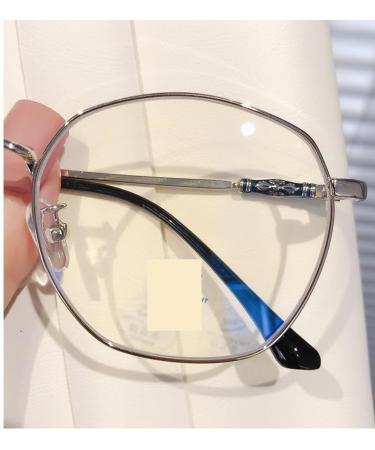 Shop Qinzhenz Stylish Anti-Blue Light Reading Glasses for Women - Round Flat Light Mirror (+300 Color C4) | Reduce Eye Strain & Enhance Clarity - Buy Online on GoSupps.com