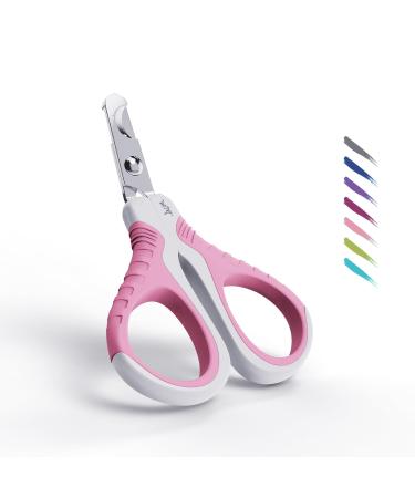 Wepet claw scissors for pets professional claw scissors for cats dogs puppies kittens hamsters rabbits and small animals spicy safe #06 White/Thulian pink bent