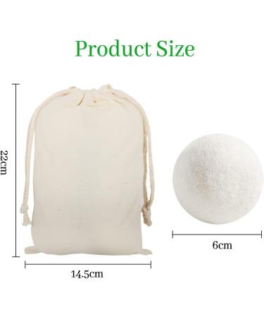 Fainfun Natural Wool Dryer Balls - 6 Pack (6cm) | Eco-Friendly Efficient Laundry Solution for Down & All Fabrics - Buy Online on GoSupps.com