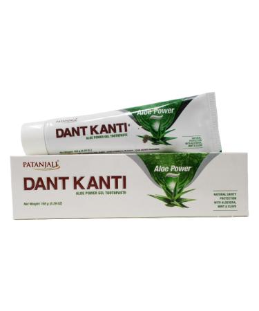 Patanjali Dant Kanti Aloe Power Gel Toothpaste 150g (5.29oz) - US Shipment Premium Export Quality for Oral Health and Fresh Breath