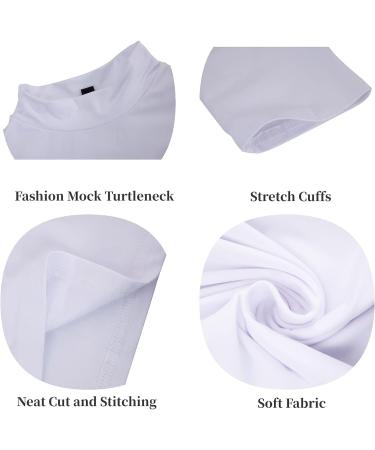 Rela Bota Men's Mock Turtleneck Thermal Underwear Long Sleeve T-Shirt - White XL - Buy Online on GoSupps.com