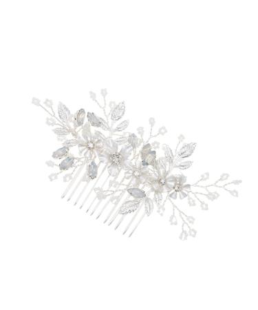 POPETPOP Bridal Hair Comb Wedding Hair Accessories Pearl Hair Accessories Rhinestone Headpiece Rhinestone Hair Comb Crystal Hair Comb Rhinestones Headgear Grab The Drill Bridesmaid