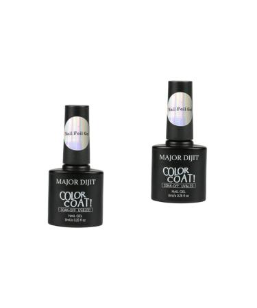 LALAFINA 2pcs nails gel nail gel Nail Art Foil Glue Nail Tips Transfer manicure 7*3.3*1cmx2pcs Blackx2pcs