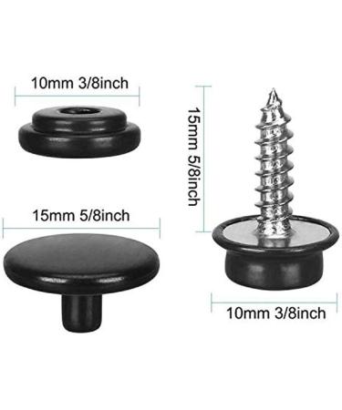 Kelife 150PCS Stainless Steel Marine Grade 3/8 Socket Canvas Snaps Kit | Boat Cover Snap Button Fastener Tool Set with Setting Tool - Black - Buy Online on GoSupps.com