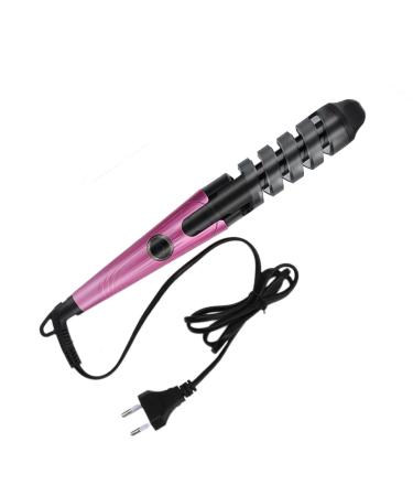 Automatic Curling Wand Hair Curler Wand - Hair Straightener and Curler 2 in 1 Portable Automatic Hair Curler Wand for Long Short Hair Pink US