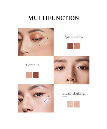 10 Colors Matte Nude Shimmer Eye Makeup Palette with Double Head Brush - High Pigmented, Long Lasting and Blendable Neutral Eye Palette - Buy Online on GoSupps.com