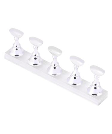 Nail art practice stand 5 pieces magnetic nail tip holder training fingernail display stand manicure holder for nail art nail tip holder magnetic