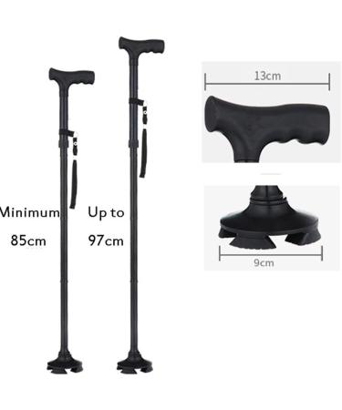 Adult Crutches Adjustable Crutches (85-97Cm) Five Adjustable Heights Non-Slip Foot Pads Durable Aluminum Alloy Material Crutches Hello Independence - Buy Online on GoSupps.com