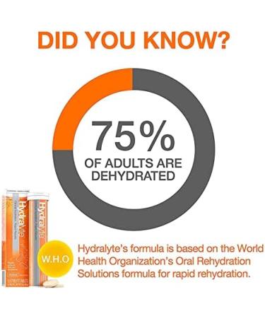 Hydralyte Orange Electrolyte Tablets - 40 Vegan & Gluten-Free Effervescent Tablets - Buy Online on GoSupps.com