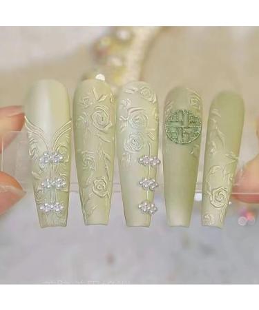 Temperament manicure handmade new Chinese dark cheongsam manicure wearing a detachable finished nail patch.(M) - Buy Online on GoSupps.com