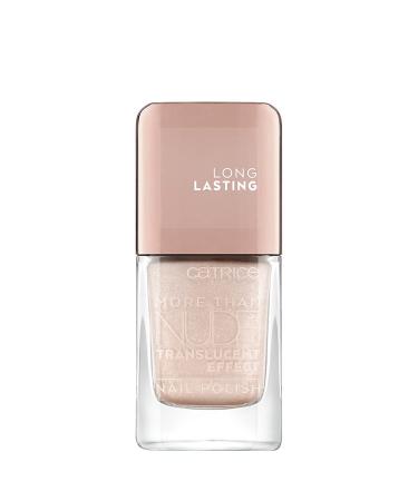 Catrice More Than Nude Translucent Effect Nail Polish Nailpolish Nailack No. 02 Glitter is the Answer multi -colored shiny without acetone vegan microplastics particles free (10.5ml)