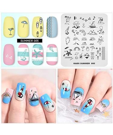 KADS Nail Art Stamping plate Nail Template Nail Art Design Tool Nail DIY Design Image Plate (SU005) - Buy Online on GoSupps.com