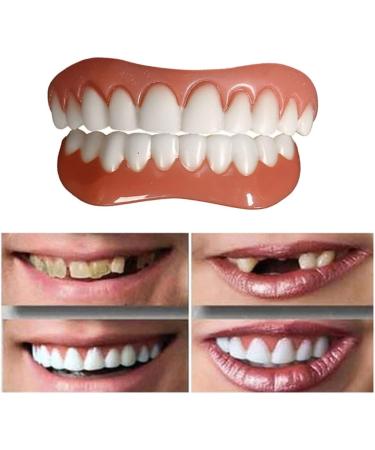 XZLZMD Pebble Gel Dental Prostheses - Natural Color Temporary Teeth for Men & Women | 3 Pairs - Immediate Repair for Cracked or Missing Dentures - Buy Online on GoSupps.com