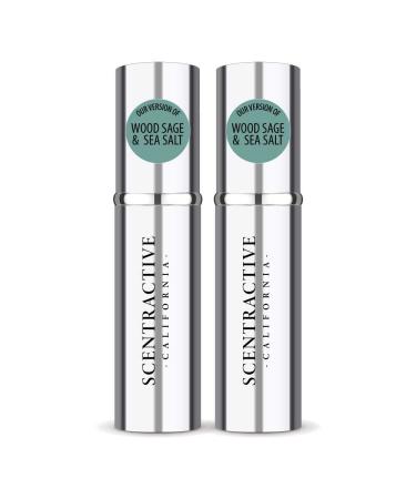 CA Perfume Impression of J. Mlon Wood Sage & Sea Salt For Women & Men Replica Version Fragrance Dupes Concentrated Long Lasting Eau de Parfum Spray Refillable Atomizer Bottle 0.17 Fl Oz/5ml-X2 J. MLON WOOD SAGE & SEA SALT IMPRESSION 0.34 Fl Oz (Pack of 1)