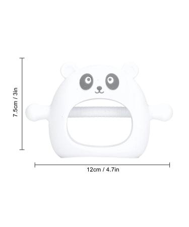Silicone Hand Teether Toy - Wearable Wrist Teething Chew Toy for Babies (White) - Buy Online on GoSupps.com