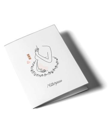 OLGS 3-Part Mother Passport Cover | Modern Lineart Pregnancy Gift | Ideal for Expectant Mothers with Ultrasound Images | Protect Your Germany Mother Pass | Non-Personalized Faith Design - Buy Online on GoSupps.com