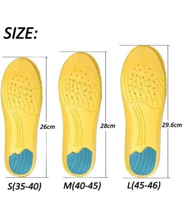 Buy Memory Foam Sport Insoles - Breathable Outdoor Running Shoe Inserts Pad with Silicone Gel Heel Cushion - Medium Size - Buy Online on GoSupps.com