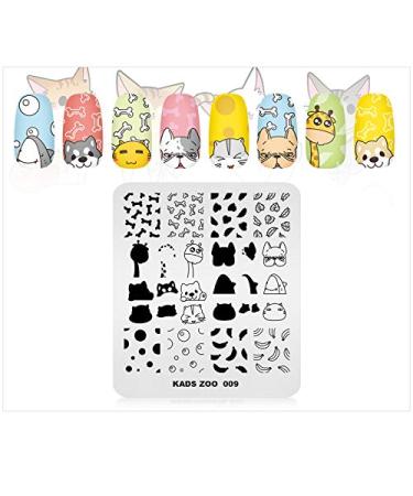 KADS Manicure Stamping Plates - Cute Animal Designs for Perfect Nail Art | Shop Internationally - Buy Online on GoSupps.com