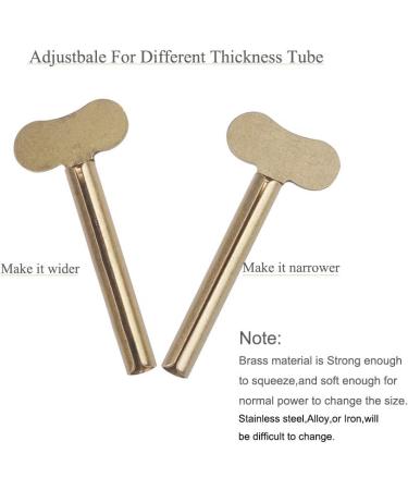 KePu Natural Brass Tube Toothpaste Squeezer Roller | Metal Gel Extruder for Bathroom Kitchen Salon | Simple & Practical Design - Buy Online on GoSupps.com