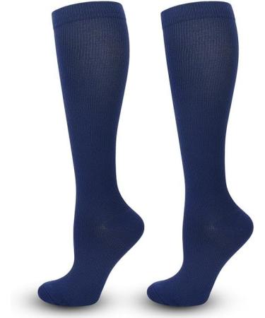 3 Pairs Compression Support Stockings for Men & Women - Travel Sports & Flight Knee Socks (Multi-Colored 35-39) - Buy Online on GoSupps.com