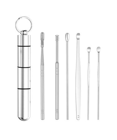 7PCS Ear Wax Removal kit Ear Cleaning kit Earplugs and Wax Tool Set with an Ear Pick Storage Bucket EarwaxRemover Tool Easy to Use Ear Cleaning Tool Set for Men Women