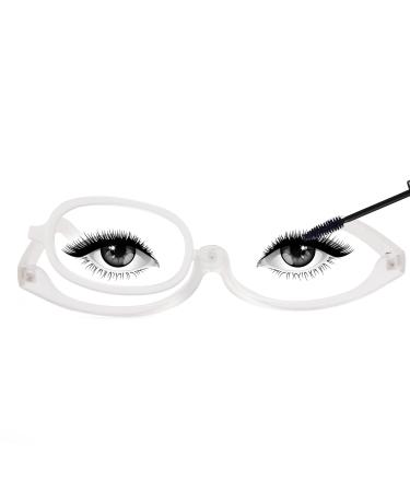 Kodilin Women Sortchable rotatable foldable make-up glasses reading glasses make-up reading aid for women rotating single-pane make-up glasses + transparent 3.5 transparent 3.5 x