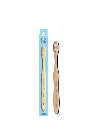 Plus Ultra Kids Bamboo Toothbrush - Biodegradable  Eco-Friendly and BPA Free Soft Bristle Toothbrush - Dentist-Approved All-Natural Toothbrush with  Brush Smile Repeat  Etched on Handle - 1 Pack 1 Count (Pack of 1) Brush...