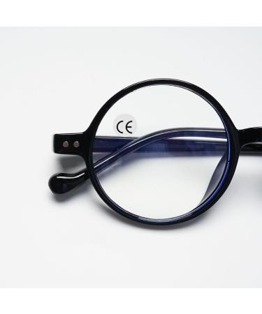 Koosufa Round Reading Glasses with Blue Light Filter for Men & Women - TR90 Retro Full-Rim Anti-Fatigue Visual Aid in Transparent Green (Strengths 0.0 to 4.0) - Buy Online on GoSupps.com