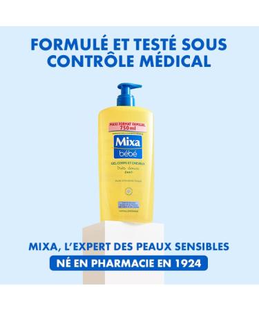 Mixa B b Gel Corps et Cheveux 750 ml - Douceur et Protection pour B b | Livraison Internationale - Buy Online on GoSupps.com