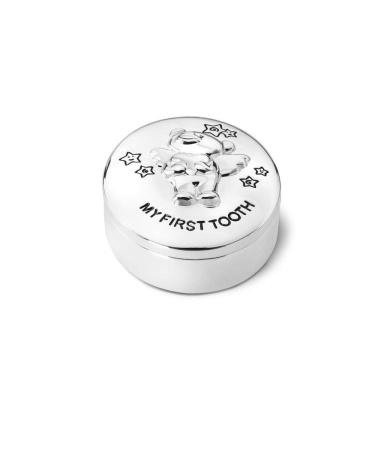 Zilverstad 7825261 Keepsake Pot My First Tooth with Bear Twinkle Design 5.5 x 4.5 cm Tarnish-Proof Silver-Plated