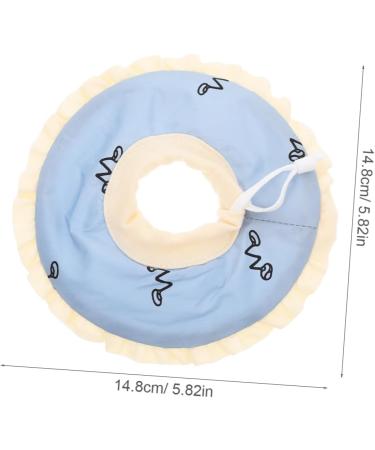 COLLBATH Small Pet Protective Ring Hamster Guinea Pig Pet Collars Pet Cone Pet Supply Cloth Sky-Blue - Buy Online on GoSupps.com