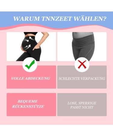 TNNZEET Maternity Leggings for Women | Opaque Pregnancy Leggings with Pockets for Yoga | Skin Color/Light Gray - Buy Online on GoSupps.com
