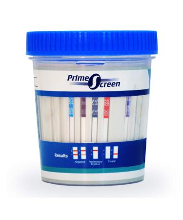 Prime Screen-5 Panel Multi Drug Urine Test Compact Cup (AMP COC mAMP/MET OPI THC) T-Cup - 10 Pack -CDOA-254