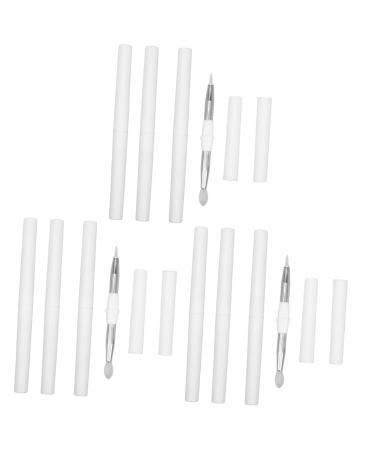 NOLITOY 12 Pcs Double-ended Silicone Liner Lip Eyeshadow Makeup Applicator Makeup Tools Makeup Accessory Silicone Makeup Brush Silicone Brush Eye Shadows 12.00X1.00X1.00CMx3pcs Whitex3pcs