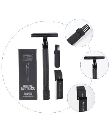 FOMIYES Manual Shaver & Nose Hair Trimmer Set - Double Edge Reusable Metal Razors for Face & Beard Grooming - Buy Online on GoSupps.com