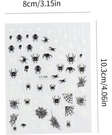 Halloween Nail Sticker Adhesive 3D Luminous Little Monster Nail Art Accessories for Women Style1. - Buy Online on GoSupps.com