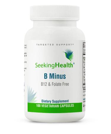 Seeking Health B-Minus Vitamin B Complex to Support Methylation MTHFR Support Methyl-Free Niacin Biotin Supplement for Women Vegetarian Capsules (100 Capsules)* - Buy Online on GoSupps.com