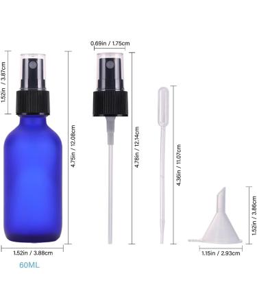 LIYUABU 60ml Frosted Blue Empty Glass Spray Bottles Small Fine Mist Atomiser Refillable Reusable Travel Spray Bottles for Essential Oil Hair Aromatherapy Perfumes Cleaning(3 Pack) Frosted Blue Paquet de 3 - Buy Online on GoSupps.com