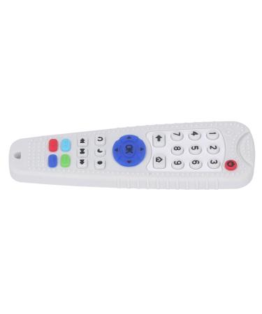 Baby Teething Toy Bright Colors Silicone Attract Attention Daily Use Remote Control Teether Toy (Beige)