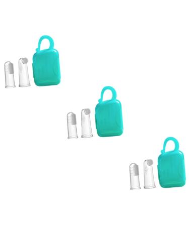 Gatuida 3 sets of finger toothbrush set Hygiene finger brush puppy toothed finger children's toothbrush toddler finger toothbrush portable finger toothbrush clean detergent baby