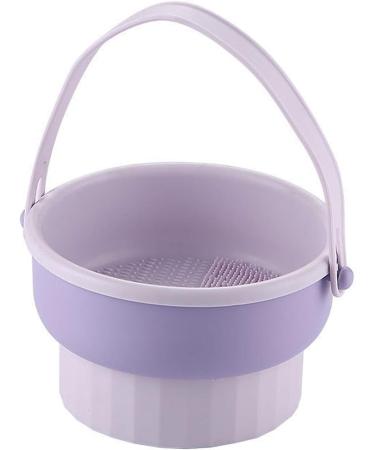 MagiDeal Cleaning Makeup Brush Powder Cleaning Storage Box Portable Washing Tool Washing Makeup Brush Cleaning Mats for Sponges Violet - Buy Online on GoSupps.com