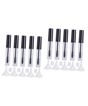 PAMINGONO 10 Pcs Eyelash Brush Tube Empty Eyelashes Bottle Empty Eyelashes Tube Eyelash Serum Bottle Black